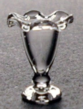 Dollhouse Clear Glass Fluted Ice Cream Sundae Glass 1:12 Scale Miniature Kitchen