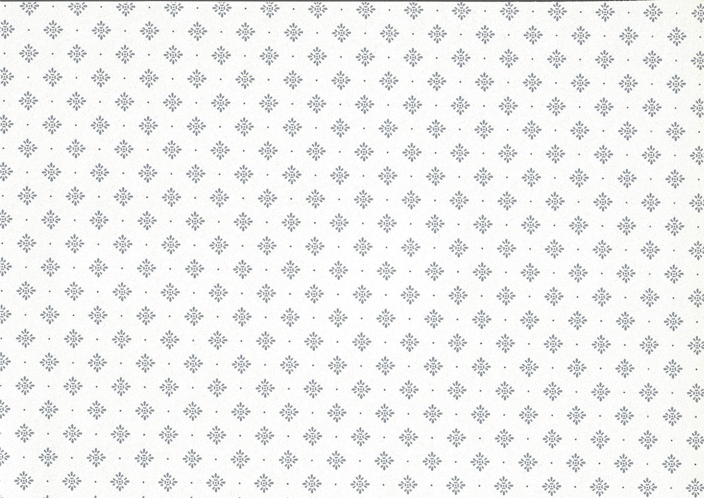 Dollhouse Wallpaper Blue Diamond Stencil on White 3 Sheets 1:12 Scale Miniature