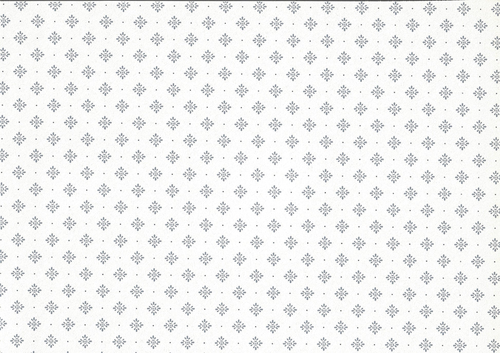 Dollhouse Wallpaper Blue Diamond Stencil on White 3 Sheets 1:12 Scale Miniature