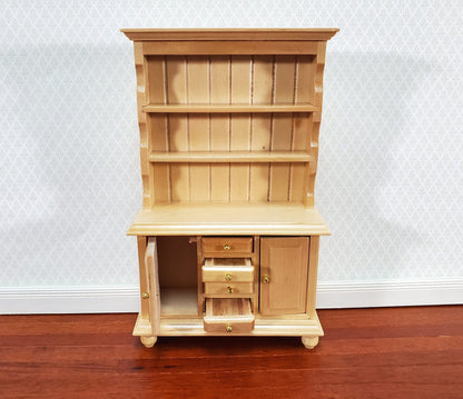 Dollhouse Welsh Kitchen Cabinet Cupboard Light Oak Finish 1:12 Scale Miniature Furniture