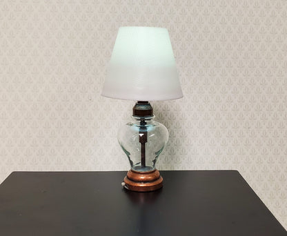 Dollhouse Modern Table Lamp Battery Operated Bronze 1:6 Scale Houseworks 2382