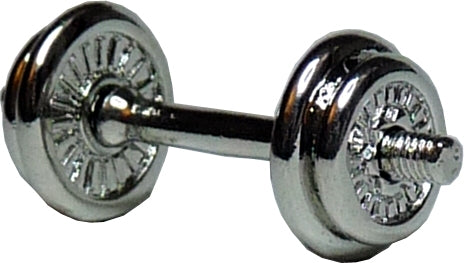 Dollhouse Metal Dumbbell Weight in a Chrome Finish 1:12 Scale Miniature