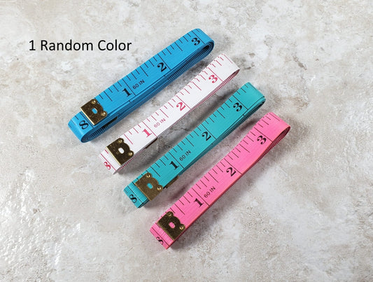 1 Flexible Tape Measure Hard to Reach Places Sewing Random Color inches & cm - Miniature Crush