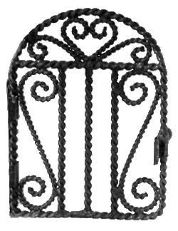 Dollhouse & Fairy Garden Decor Black Iron Garden Gate