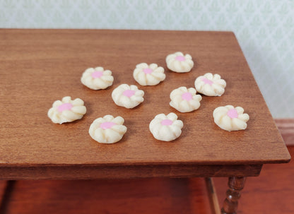 Dollhouse Blossom Flower Cookies Set of 10 1:12 Scale Miniatures Food Groceries