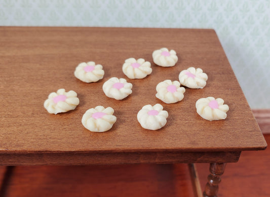 Dollhouse Blossom Flower Cookies Set of 10 1:12 Scale Miniatures Food Groceries