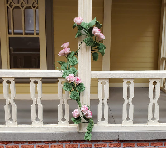Dollhouse Pink Tropical Flowering Vine 1:12 Scale Miniature Garden Plants