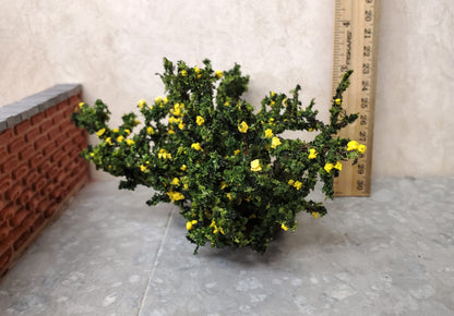 Dollhouse Rose Bush Yellow Large Flowering Shrub 1:12 Scale Miniature