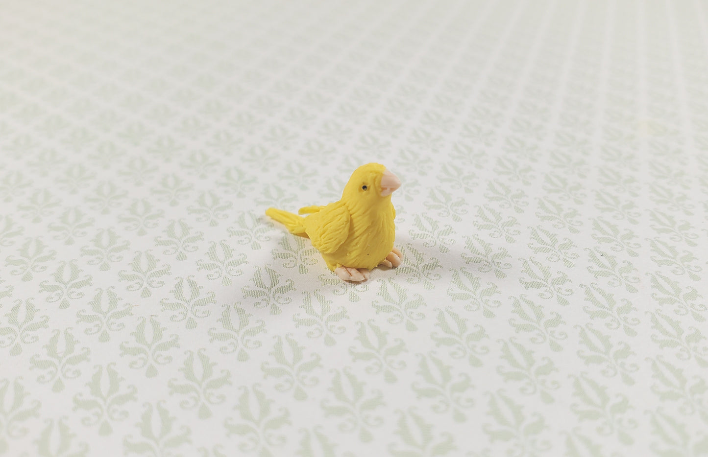 Dollhouse Yellow Bird Canary 1:12 Scale Miniature Pet Animal