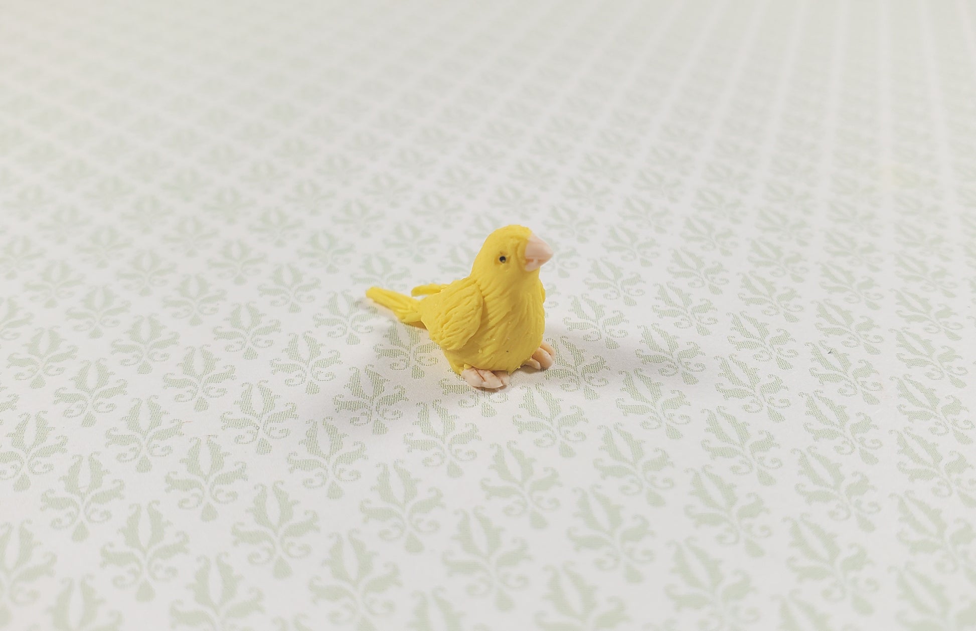 Dollhouse Yellow Bird Canary 1:12 Scale Miniature Pet Animal