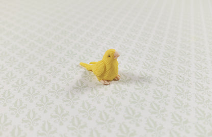 Dollhouse Yellow Bird Canary 1:12 Scale Miniature Pet Animal