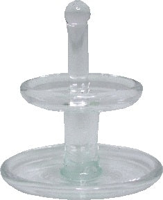 Dollhouse Clear Glass 2-Tier Serving Stand 1:12 Scale Miniature