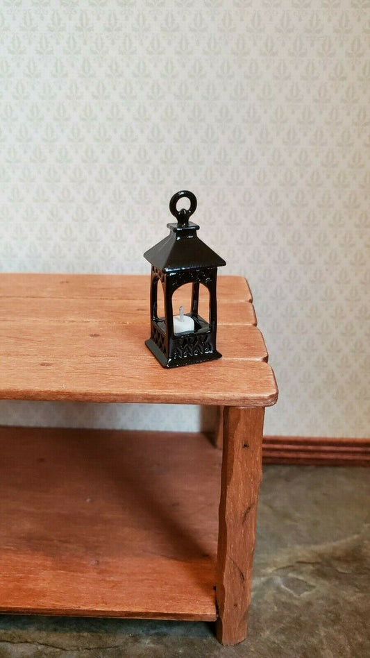 Dollhouse Miniature Carriage Lantern with Candle 1:12 Scale non electric