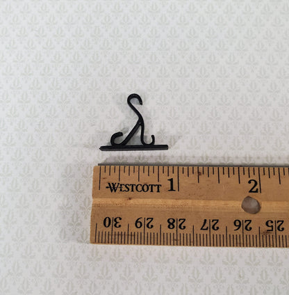 Dollhouse Plant Hanger Wall Hook Black Metal 1:12 Scale Miniature