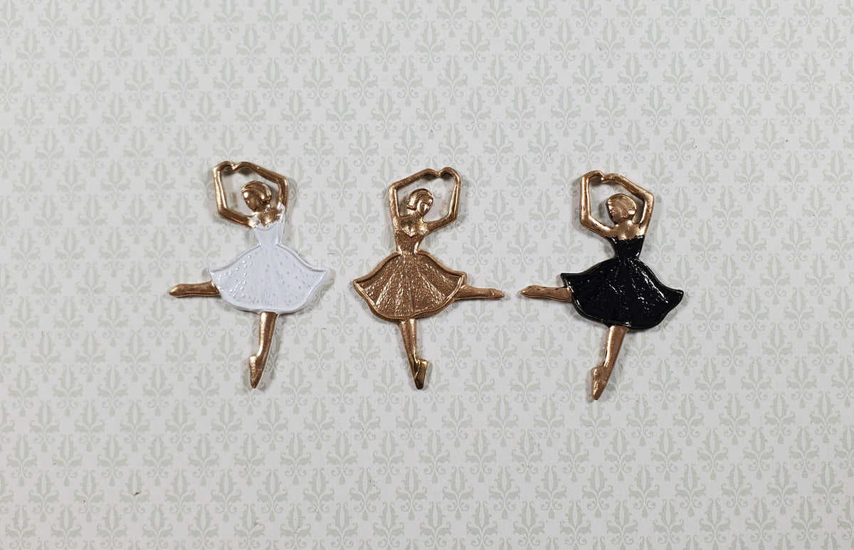 Ballerina Gold Metal Embellishment Wall Art 1 3/8"