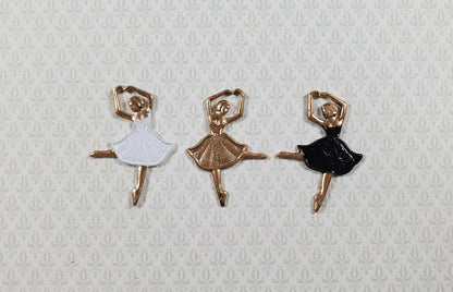 Ballerina Gold Metal Embellishment Wall Art 1 3/8"