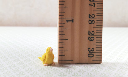 Dollhouse Yellow Bird Canary 1:12 Scale Miniature Pet Animal