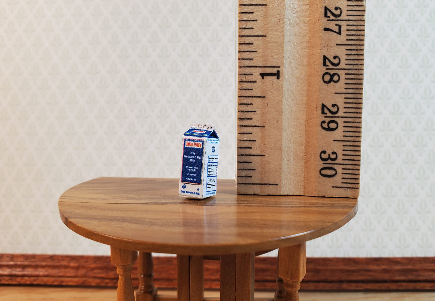 Dollhouse HALF SCALE Carton of Milk 1:24 Miniature Groceries