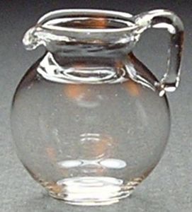 Dollhouse Clear Glass Pitcher 1:12 Scale Miniature Kitchen Decor
