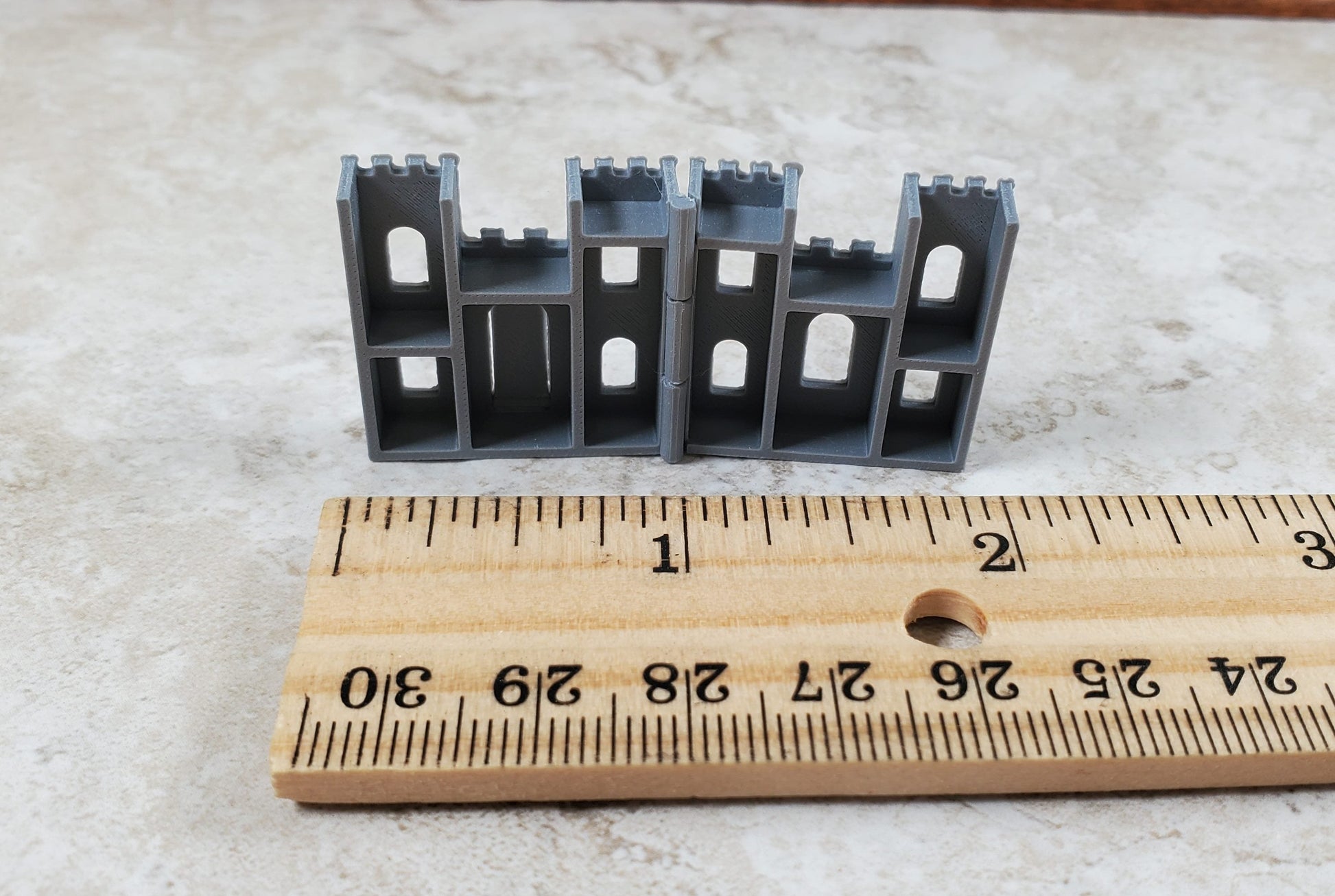 Super Tiny Miniature Castle Play Toy for Dollhouses Opens Draw Bridge 1" Tall
