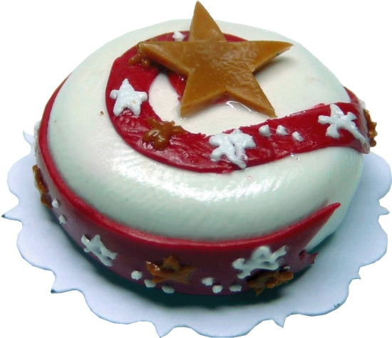 Dollhouse Wish Upon a Star Cake 1:12 Scale Miniature Dessert Food