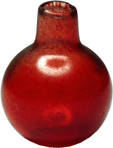 Dollhouse Red Glass Globe Jar or Vase 1:12 Scale Miniature Decoration