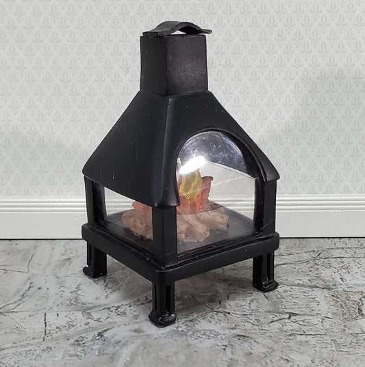 Dollhouse Outdoor Fireplace Fire Pit Modern Style for Patio 1:12 Scale Miniature