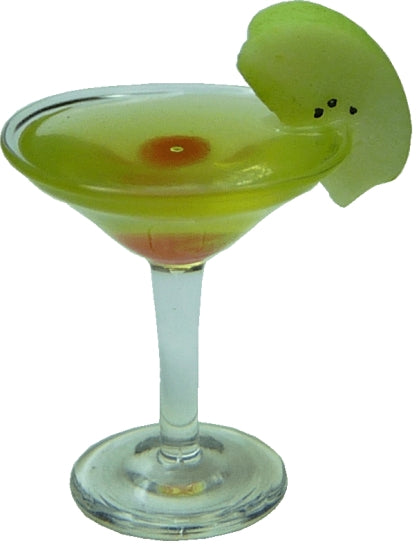 Dollhouse Apple Martini Cocktail 1:12 Scale Miniature Drink
