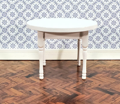 Dollhouse Kitchen Table Round White 1:12 Scale Miniature Furniture