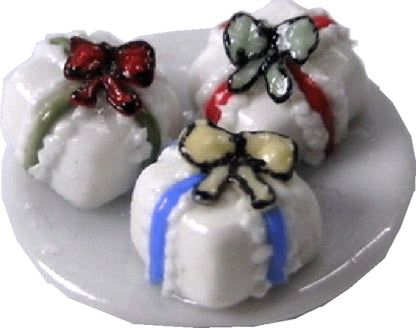 Dollhouse Christmas Petit Fours Sweets 1:12 Scale Miniature Dessert Food