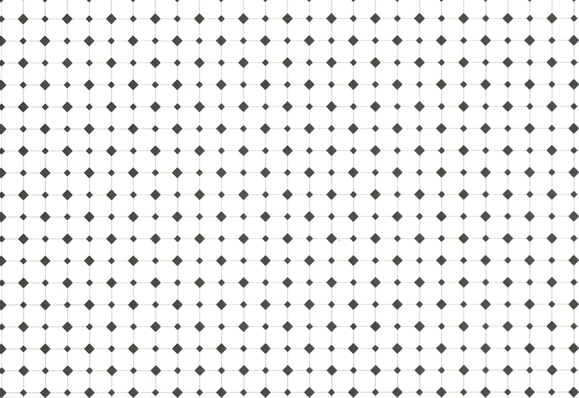 Dollhouse HALF SCALE Diamond Tile Paper Floor 3 Sheets 1:24 Miniature