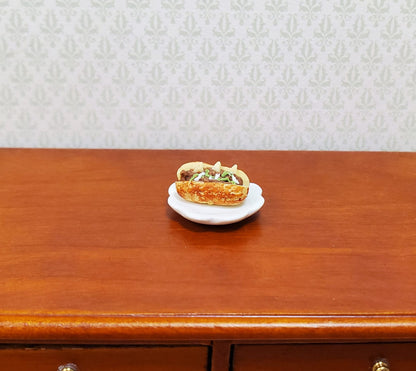 Dollhouse HALF SCALE Philly Cheese Sandwich Hoagie 1:24 Miniature Food