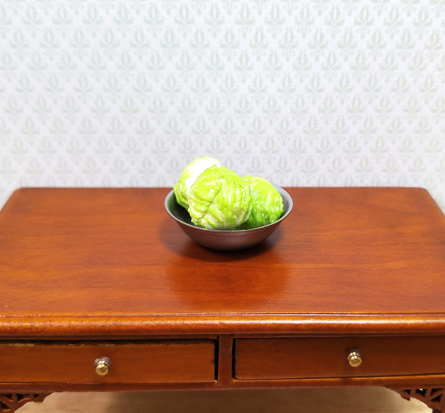 Dollhouse Cabbage Set of 3 1:12 Scale Miniature Kitchen Food Vegetables Grocery