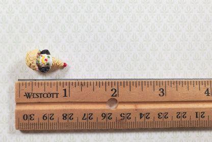 Dollhouse Children's Scoop of Ice Cream Clown 1:12 Scale Miniature Food Kitchen