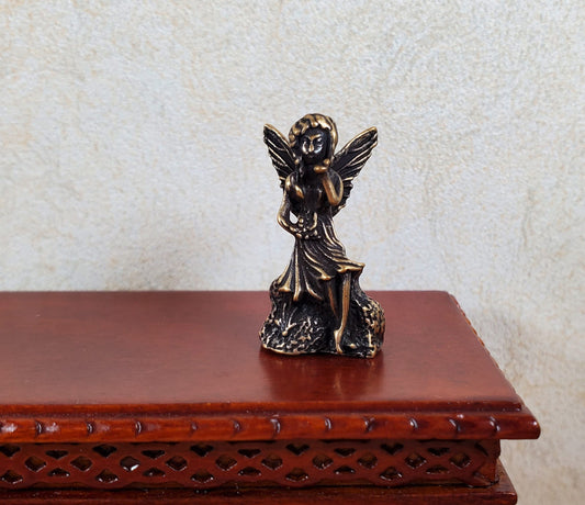 Dollhouse Bronze Fairy Statue 1:12 Scale Dollhouse Miniature Garden