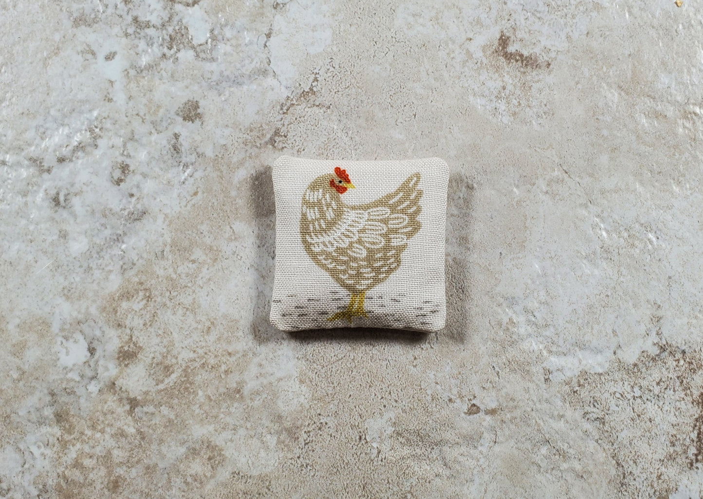 Dollhouse Miniature Tan Hen 1:12 Scale 1 1/2"