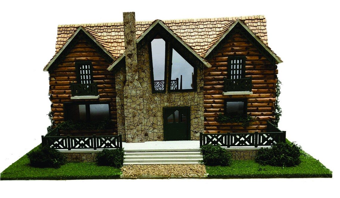 1:48 Quarter Scale Dollhouse KIT Lodge Vacation Home or Log House