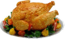 Dollhouse Turkey on Large Oval Platter with Garnish 1:24 Miniature Food