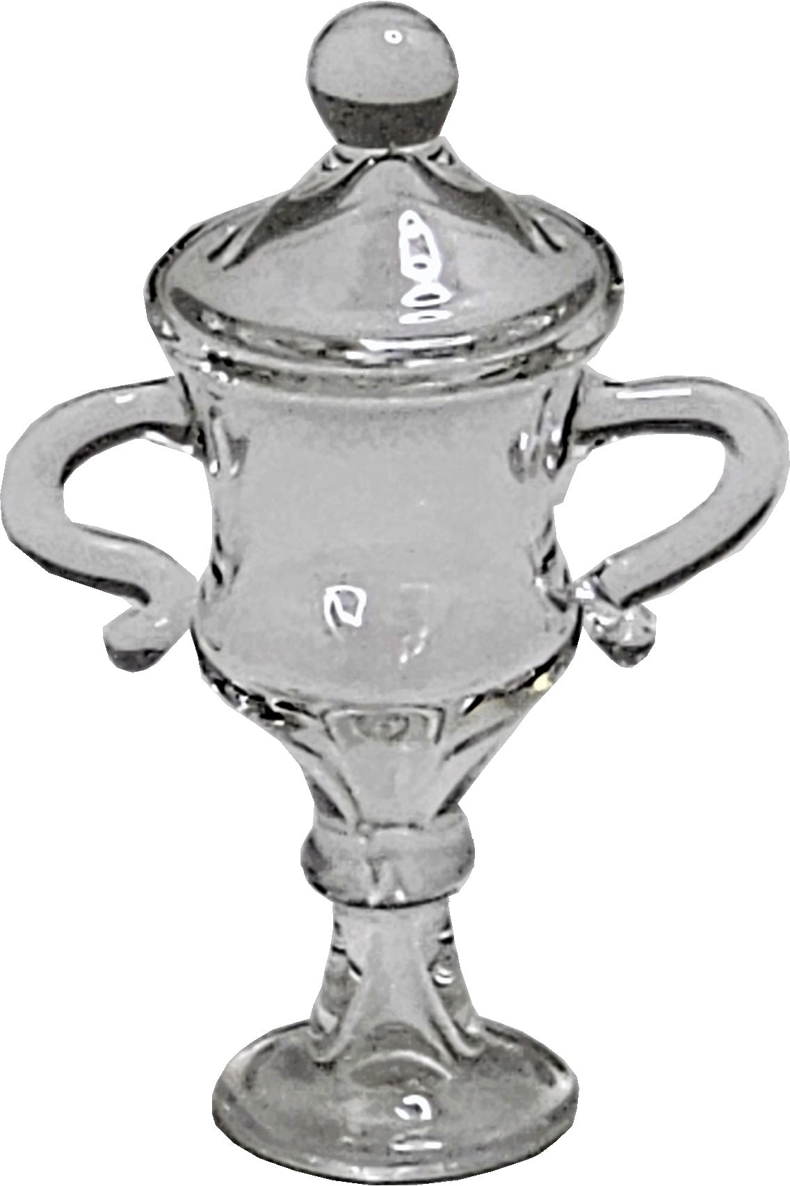 Dollhouse Clear Glass Trophy Cup 1:12 Scale Miniature Decoration