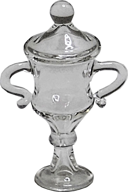 Dollhouse Clear Glass Trophy Cup 1:12 Scale Miniature Decoration