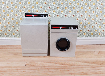 Dollhouse Washing Machine Silver Top Load Wash 1:12 Scale Modern Miniature