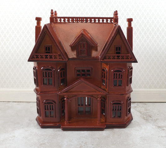 1:144 Scale Dollhouse for Your Dollhouse Walnut Finish Back Opening