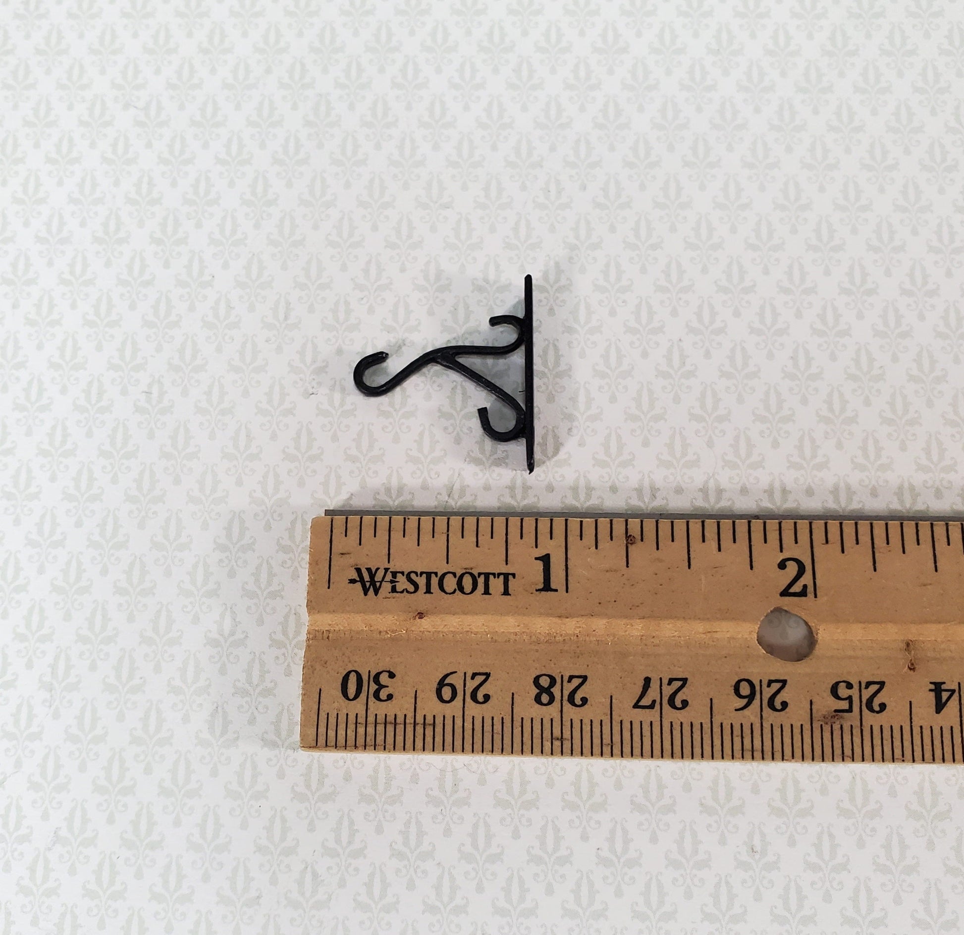 Dollhouse Plant Hanger Wall Hook Black Metal 1:12 Scale Miniature