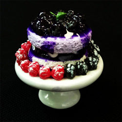 Dollhouse Cake on Stand Berries 1:12 Scale Miniature Dessert Food Bakery