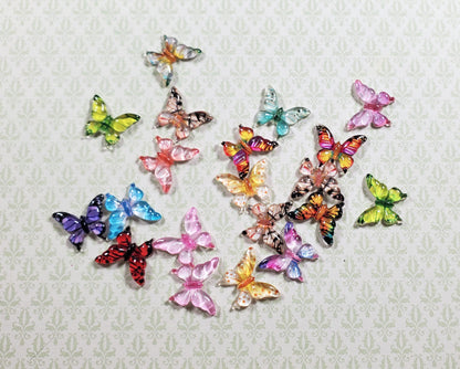 Tiny Miniature Butterflies Set of 20 Random Colors Dollhouse Garden