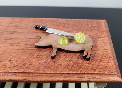 Dollhouse Lime Halves 2 Pieces 1:12 Scale Miniature Food Handmade