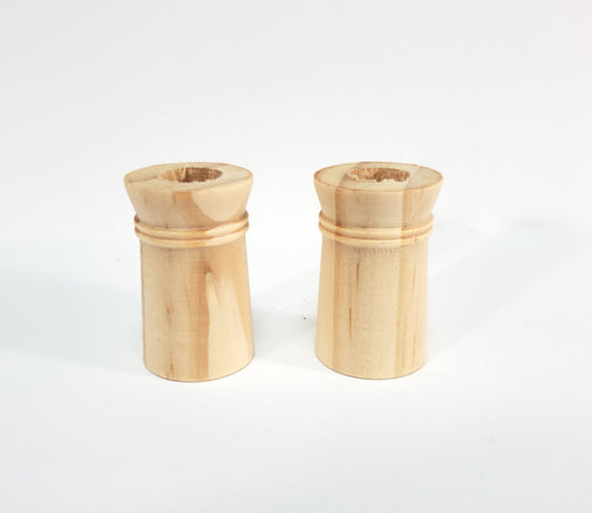 Miniature Wood Chimney Pots Smoke Stacks 2 Pieces 1:12 Scale Dollhouse