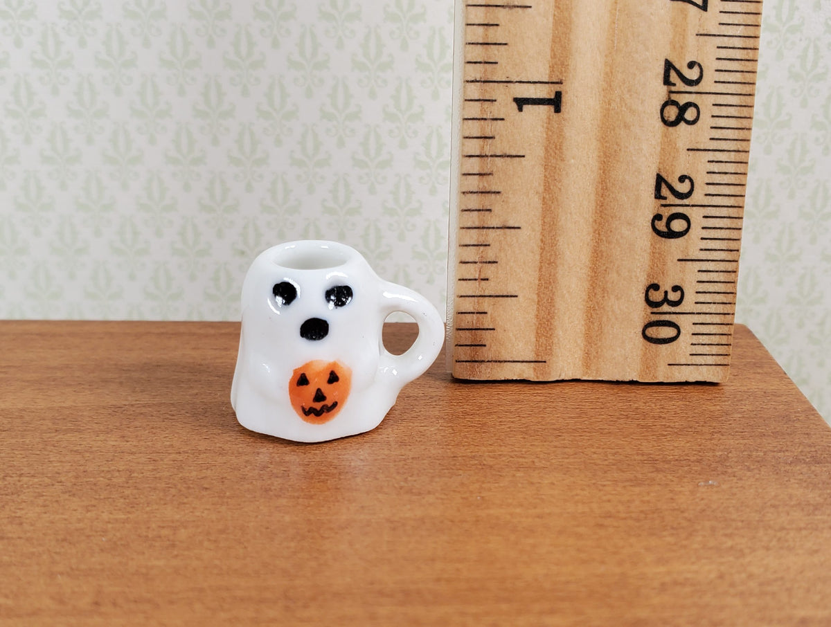 Dollhouse Halloween Ghost Mug Coffee Cup LARGE Miniature Ceramic