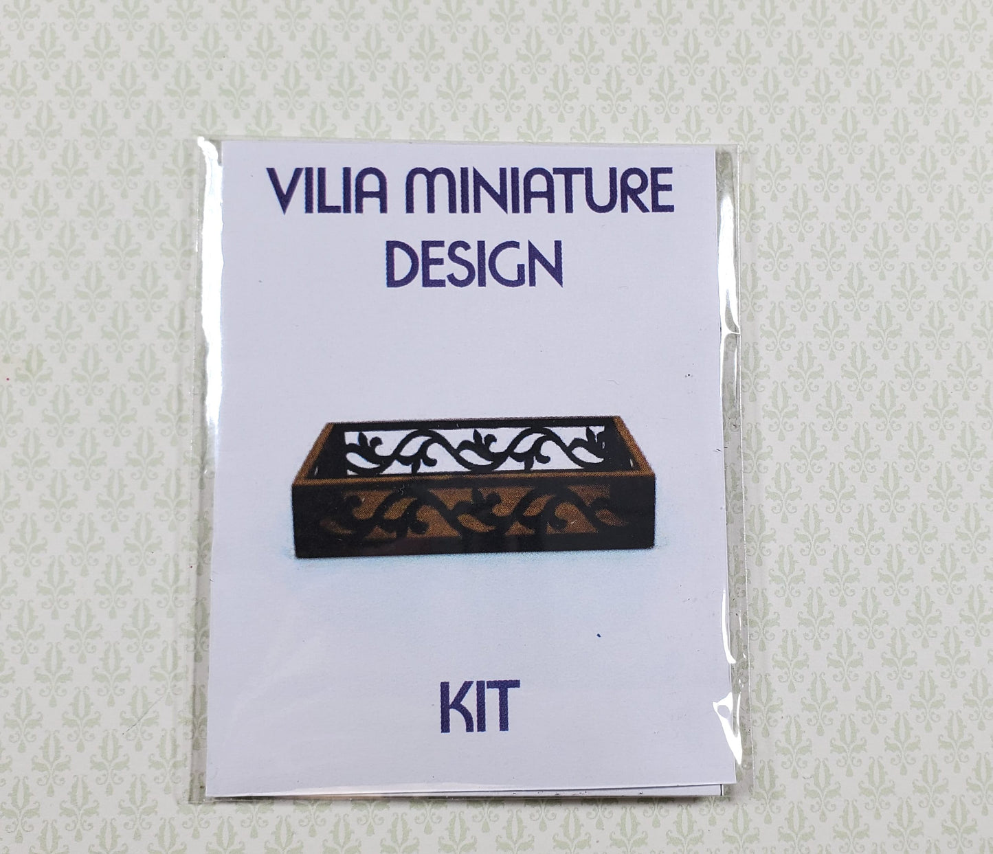 Dollhouse Tray Kit DIY 1:12 Scale Miniature Cut from Walnut
