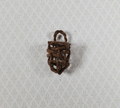 Dollhouse Shaker Twine Onion Basket 1:12 Scale Miniature Kitchen